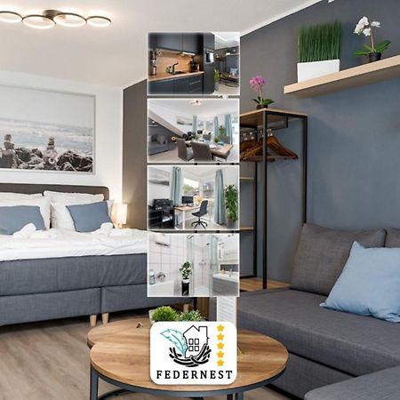 Federnest - Luxus-Studio - Kingsize Boxspringbett - Home-Office Mit Monitor Und Drucker - 11 Min Hbf ドゥイスブルグ エクステリア 写真