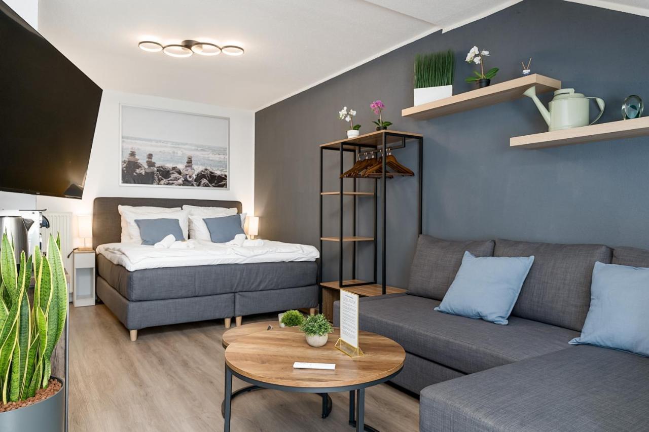 Federnest - Luxus-Studio - Kingsize Boxspringbett - Home-Office Mit Monitor Und Drucker - 11 Min Hbf ドゥイスブルグ エクステリア 写真
