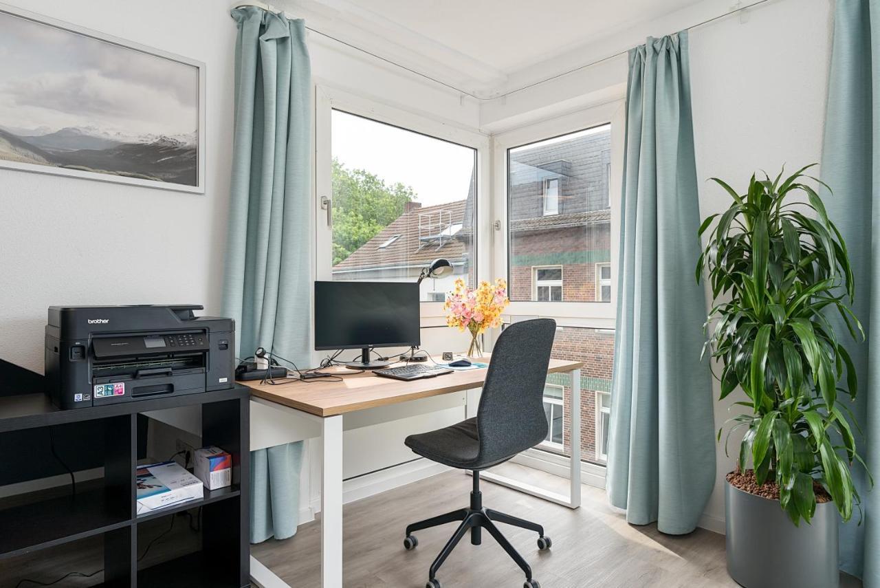 Federnest - Luxus-Studio - Kingsize Boxspringbett - Home-Office Mit Monitor Und Drucker - 11 Min Hbf ドゥイスブルグ エクステリア 写真
