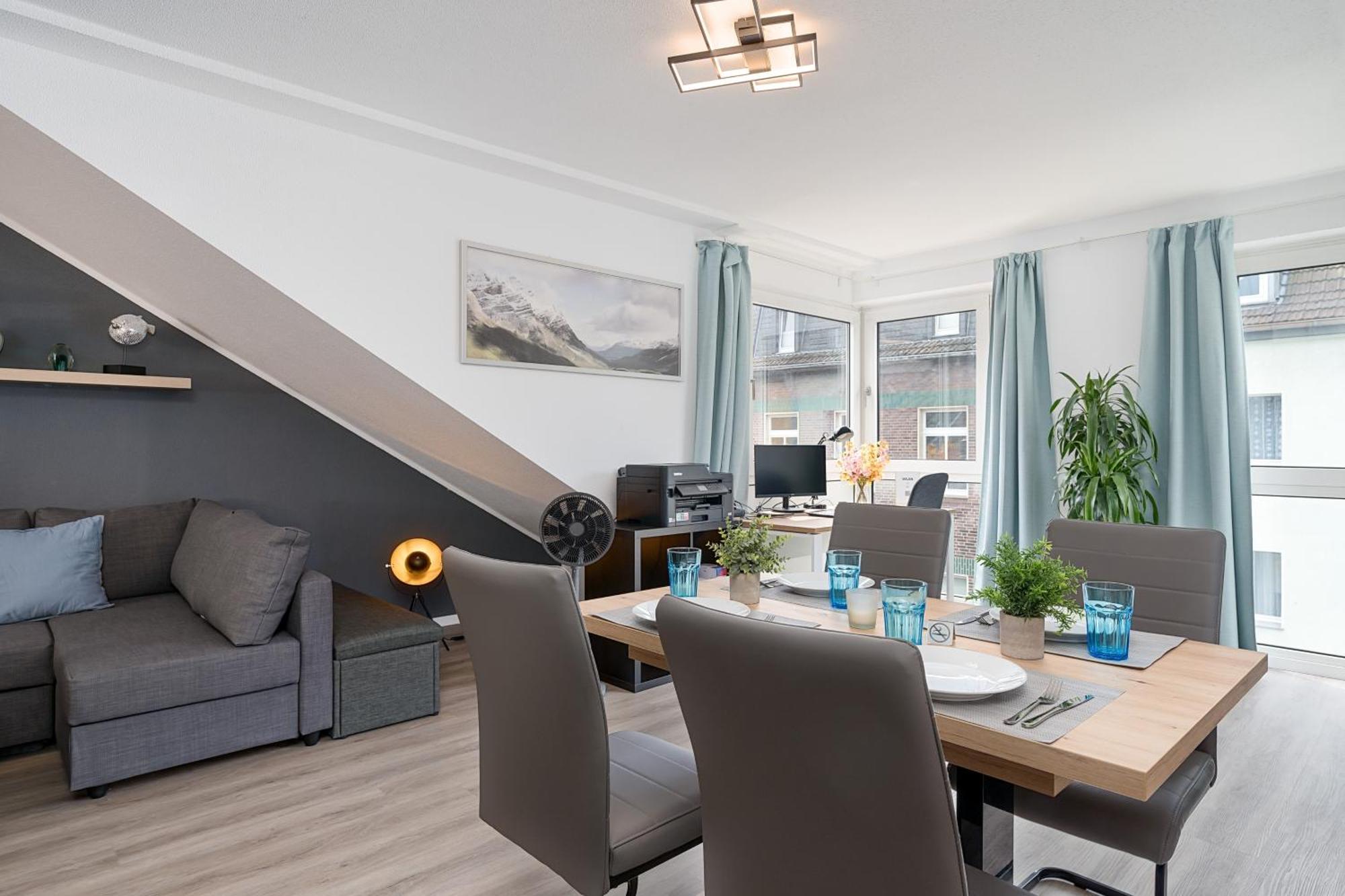 Federnest - Luxus-Studio - Kingsize Boxspringbett - Home-Office Mit Monitor Und Drucker - 11 Min Hbf ドゥイスブルグ エクステリア 写真
